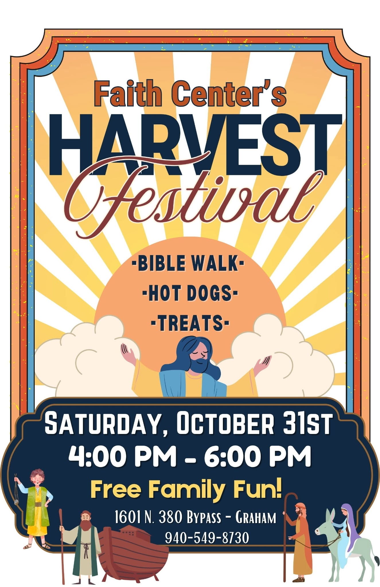 Faith Center Harvest Festival event flyer